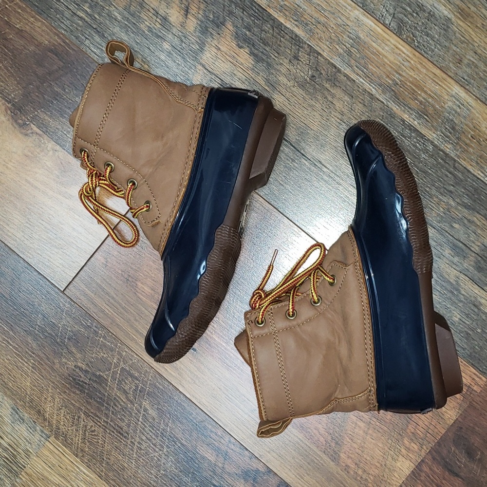 Field & Stream Thinsulate Brown And Blue Duck Boo… - image 1